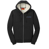 Heavyweight Sherpa-Lined Hooded Fleece Jacket - Black
