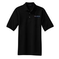 Men's Cotton Pique Polo with Pocket - Black