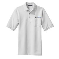 Men's Cotton Pique Polo with Pocket - White