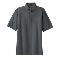 Men's Cotton Pique Polo - Steel Grey